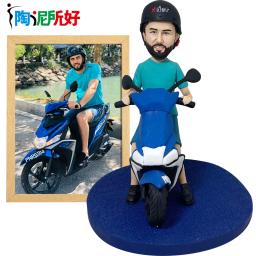 Bonecas de argila bobbleheads personalizadas, estátua de escultura personalizada, presente de natal feito à mão para homem, personalização de foto 3d estatueta real - Image 2