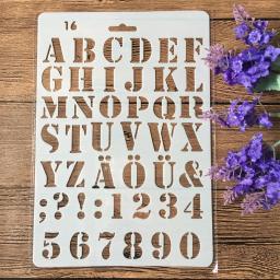 4 Pçs/set 26 centímetros Letras Do Alfabeto DIY Ofício Camadas Template Stencils Pintura Álbum de Scrapbooking Stamping Embossing Decorativa - Image 5