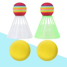 Tênis Badminton Racket Set para Crianças, 2 em 1, 1 Bolas de tênis, Brinquedos Esporte, 1 Peteca - Image 5
