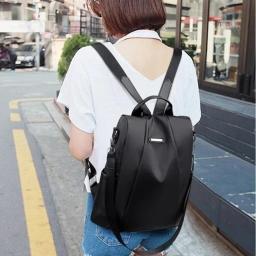 Mochila de nylon multifuncional para mulheres, bolsa escolar casual para meninas, alça destacável, bolsa de ombro de viagem, cor sólida, nova moda - Image 2