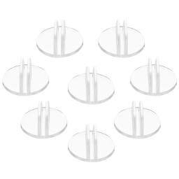 Suporte para cartões de visita, 50 peças suporte para cartão de mesa suporte de exibição de cartão de plástico transparente base suporte para sinal de loja 2.4x2.4x1cm - Image 3