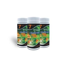 Fish Tank Water Test Strips Kit, aquário tropical, lagoa, teste PH, 7 em 1 - Image 2