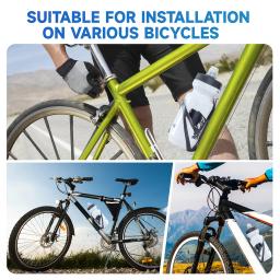 HUALONG Gaiola para garrafa de água de bicicleta de fibra de carbono MTB Suporte para garrafa de água para bicicleta de estrada, preto vermelho cinza branco, (20±2g). - Image 2