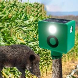 Assustador-Wild Javali Repelente Cão Barking, Luzes de Advertência Solar, Artefato Flash Noturno, Besta Repelente com Volume Alto - Image 2