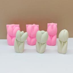 Molde cera forma tulipas, tema flor, molde fundição silicone, moldes velas coloridas, acessórios, presentes - Image 1