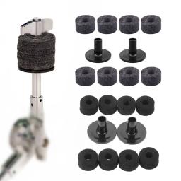 8 peças de suporte de prato 25 mm arruela de feltro + 2 peças de capas de prato substituição para kit de bateria de prateleira - Image 2