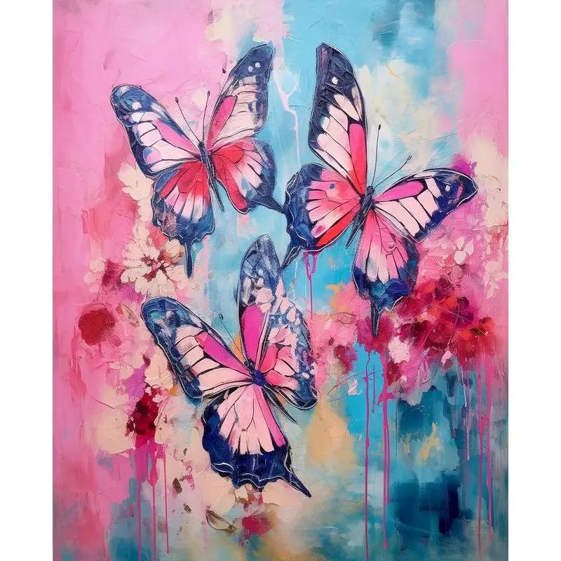 Kit de Pintura com Diamantes SDOYUNO - Crie Arte Incrível com Borboletas, Animais e Design Personalizado usando Diamantes Redondos e Agulha para Artesanato DIY