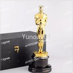Troféu De Oscar De Liga De Zinco De Tamanho Completo, Troféu De Metal Verdadeiro, Escultura Lembrança, 13.5 ", 1:1 - Image 6