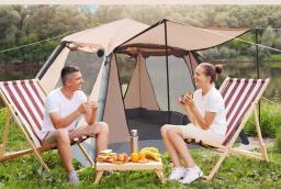 Barraca portátil com bomba inflável 210x195x130cm, dobrável e windproof camping equipamentos para uso ao ar livre - Image 3