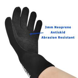 HiTurbo 3mm Neoprene Scuba Luvas Antiderrapante resistente à abrasão Cinco Dedo Luvas Para Surf, Caiaque Snorkeling Vela - Image 3