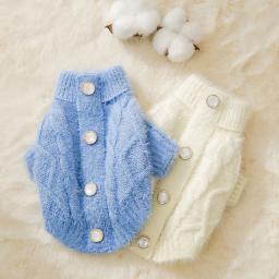 Camisola de malha para cães pequenos, roupas de duas pernas, suéteres quentes para gatos e gatinhos, outono e inverno - Image 1