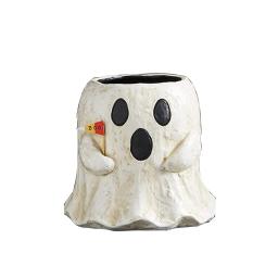 Cute Ghost Design Flower Pot, Suculento Pot, Dia das Bruxas, plantador, estatueta, ornamentos, decoração para pátio, varanda - Image 4