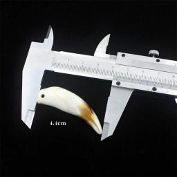 Lobo Dentes Encantos para Fazer Jóias, Contas de Resina, Pingentes Chifre Marfim, Acrílico, Acessórios DIY, 20Pcs, 30Pcs, 100Pcs - Image 3