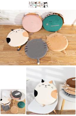 Almofada redonda japonesa com espuma de memória, linda almofada quadril, almofada monocromática Tatami, almofada bonito para carro e escritório decoração da casa - Image 3
