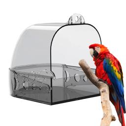 Tigela de água suspensa para periquitos, banho de pássaro, acessórios para gaiola, banheira, periquitos, Finch Budgie, pequenos pássaros, canário - Image 5