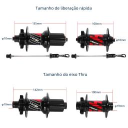 Rolamento selado do cubo TANKE-MTB, para bicicleta 8,9,10,11, freio a disco da bicicleta de montanha de 12 velocidades, 32 furos, 36 furos, 6 nbk cubo, liga de alumínio - Image 2