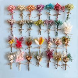 Mini Buquê Seco Bela Flor Eterna, Pacote De Material DIY, Caixa De Presente Personalizada, Acessórios Do Casamento, Decoração De Casa - Image 2