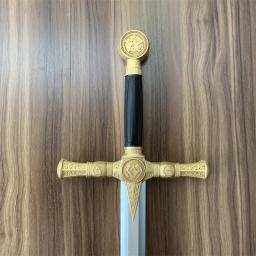 Western Solomon Sword Cosplay Prop, Golden Knight Faca Arma, Medieval Zoro Role Playing, PU Modelo, Novo, 1:1 - Image 5