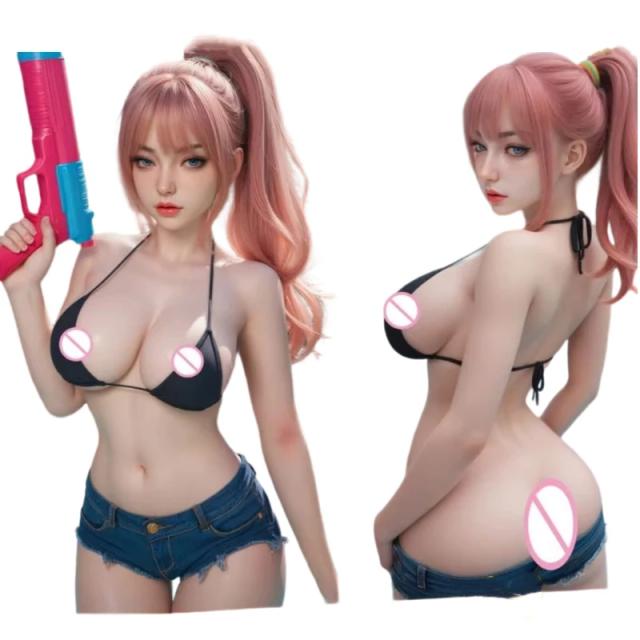 Boneca Sexual Japonesa de Silicone Tamanho Real Seios Realistas Bunda Grande Inserível Vagina Anal TPE Boquete Brinquedos Sexuais BK526