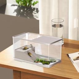 Tartaruga Tanque Répteis Terrários, Caixa De Alimentação Com Plataforma Basking, Aquário Aquático Tartaruga, Suprimentos De Terrários - Image 2