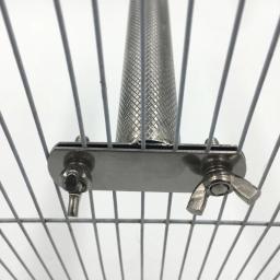 Suporte haste aço inoxidável para poleiro papagaio com padrão rômbico para pássaros estimação - Image 5
