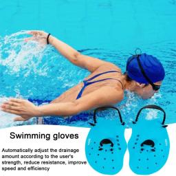 Pás de natação para mãos, remos de silicone ajustáveis para adultos e crianças, equipamento de natação para treinamento e entretenimento - Image 4