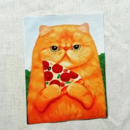 Mão Tingida Algodão Tecido De Linho, Sobremesa Cat Print, DIY Patchwork, Mão Bordados, Quilting Bag, Tecido, 15x20cm, 1Pc - Image 5