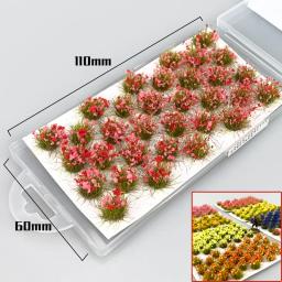 Flores Grama Clusters Modelo Em Miniatura, DIY Material De Construção, Mesa De Areia, Cena Do Jardim, Materiais De Layout, Kits De Diorama, 32Pcs por Caixa - Image 1