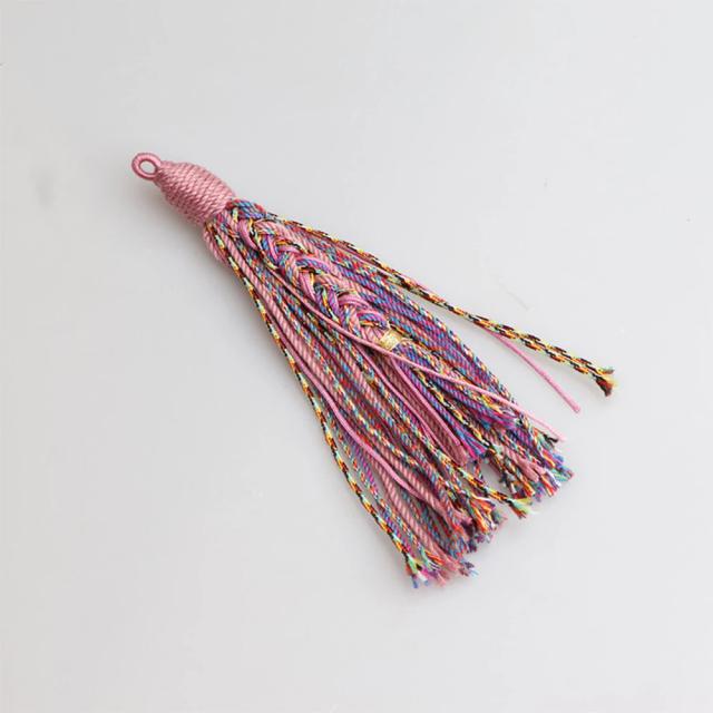 Fio de Algodão Trançado à Mão para Artesanato DIY com Borlas Estilo Tibetano - Acessórios para Joias, Pingentes e Decoração de Carros (11-13cm)