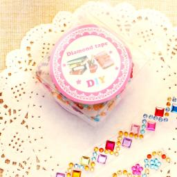 Auto-adesivo acrílico cristal strass adesivos, rolo de fita de diamante para crianças, materiais DIY artesanais, álbum, notebook, decoração - Image 2