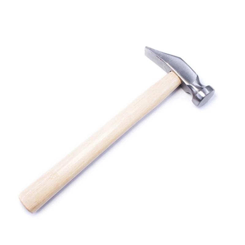 45 # sapata de aço martelo punho de madeira para o trabalho de couro sapato reparação artesanato martelo tipo padrão popular b03d - Image 1