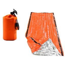 Saco de dormir portátil à prova d'água para sobrevivência de emergência, caminhadas, acampamento, equipamento térmico, kit de primeiros socorros, cobertor mylar - Image 6