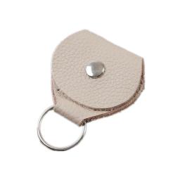 Suporte de palheta de guitarra de couro genuíno, de alta qualidade, bolsa, chaveiro, acessórios de guitarra - Image 3