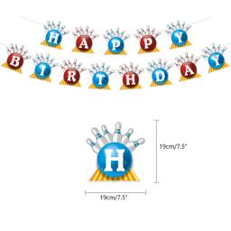Balões de festa temáticos de boliche para Baby Shower Banner de aniversário Decor, decoração para meninos, 1 conjunto - Image 3