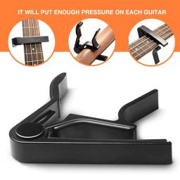 Universal Alumínio Alloy Metal Capo para Guitarra Elétrica, Chave de Troca Rápida, Bandolim Ukulele com 5 Escolhas - Image 5