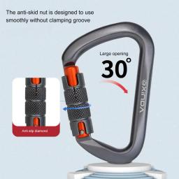 Escalada Carabiner Lock para Montanhismo, Anti-Oxidação, Acessório Resistente ao Desgaste, O-Shape, Parafuso D-Shape - Image 3