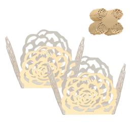 100 pçs oco rosa guarnição chocolate doces copos envoltórios para embalagem titular rosa festa de casamento sobremesa mesa decoração - Image 6