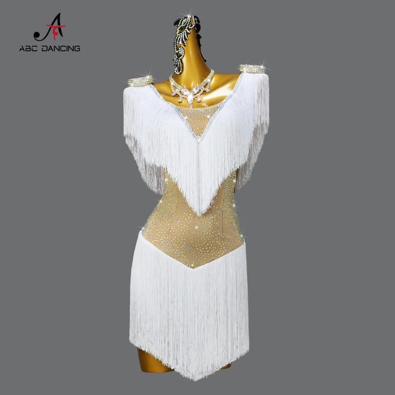 Terno de dança latina roupas vestido para baile de formatura feminino competição de noite festa desempenho roupas palco traje prática de salão wear - Image 1