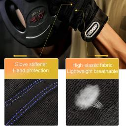 Luvas de ginástica antiderrapante para elevação de peso para homens e mulheres, luvas de treinamento fitness, proteção superior de palma, 1 par - Image 3