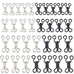 100 conjuntos de ganchos de costura e olhos, 4 tamanhos, ganchos invisíveis, prendedor para sutiã, saia, roupas, reparo, calças, ganchos, ferramenta de fixadores de olhos - Image 1