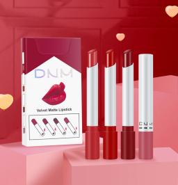 Conjunto de batons com espelho líquido para mulheres, duradouro, impermeável, antiaderente, brilho labial fosco, cosméticos, maquiagem, 4 peças - Image 4