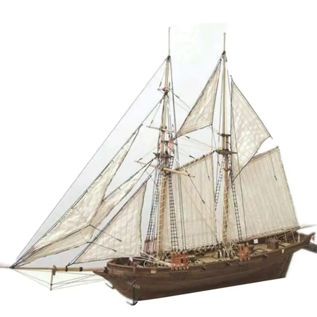 Kit Completo para Construção de Modelo de Veleiro de Madeira - Decorativo e DIY para Home Desk - Lançamento 2024