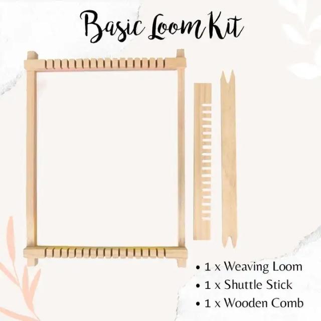 Kit Multifuncional de Tear de Madeira para Tecelagem DIY: Construa Cachecóis e Tapeçarias em Casa