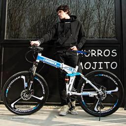 Mountain Bike de Velocidade Variável para Adultos, Dobrável, Off-Road, Scooter de Estrada, Absorvente de Choque, Freio a Disco, Cidade Ciclismo, Dropshipping, 2024 - Image 6