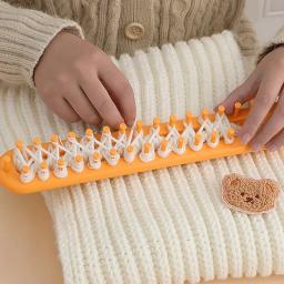 Kit de fio artesanal para tear de tricô, ferramenta diy, ganchos de crochê, agulhas de tricô, chapéu, cachecol, xale, suéter, meia, cobertores, tricô - Image 5