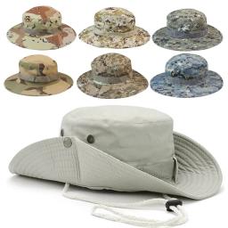 Chapéu de Balde de Camuflagem Tático Masculino, Chapéus de Balde EUA, Caça, Caminhada, Outdoor, Tampas de Sol Camo, Panamá, Boné de Verão, Novo - Image 3