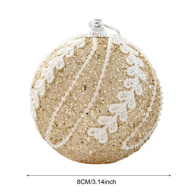 Lantejoulas Glitter Ball 8cm para Decoração de Árvore de Natal e Festas