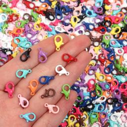 Liga colorida lagosta fecho ganchos, lacado Kleuren chapeado, garra fechos, DIY fazer jóias, atacado, 30pcs por lote - Image 3