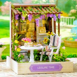 Dollhouse DIY com Luz LED, Magic Moon, Mini Roombox, Casas de Bonecas em Miniatura, Kit Construção com Móveis, Presente de Aniversário - Image 3