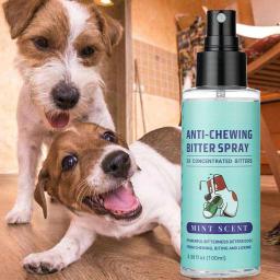 Não mastigar spray amargo para animais de estimação, parar de mastigar, morder, lamber, móveis, uso interior e exterior, Pet Behavior - Image 4